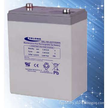 2V100ah AGM/Deep Cycle/Gel Lead Acid Battery Maintenance Free Battery for Solar System UPS (CE RoHS UL ISO)